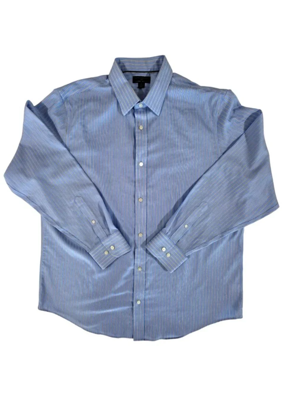 Banana Republic Blue Striped Non-Iron Classic Fit Button Up Dress Shirt Size XL